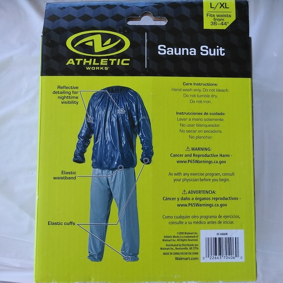 Athletic works sauna suit cancer warning Clearance